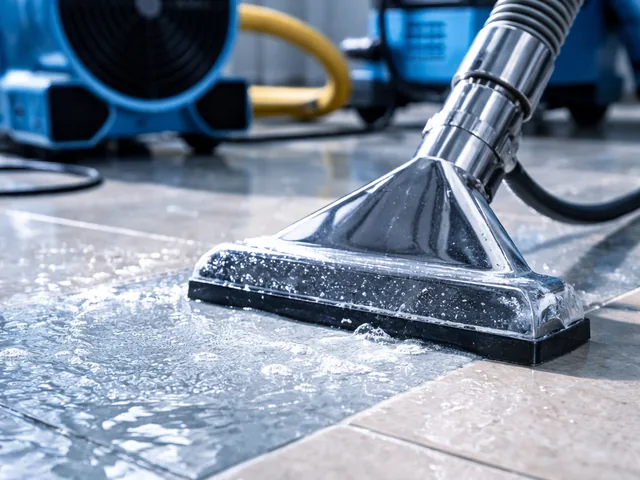 Su çekme makinesi ve kurutucularla su baskını sonrası temizlik
